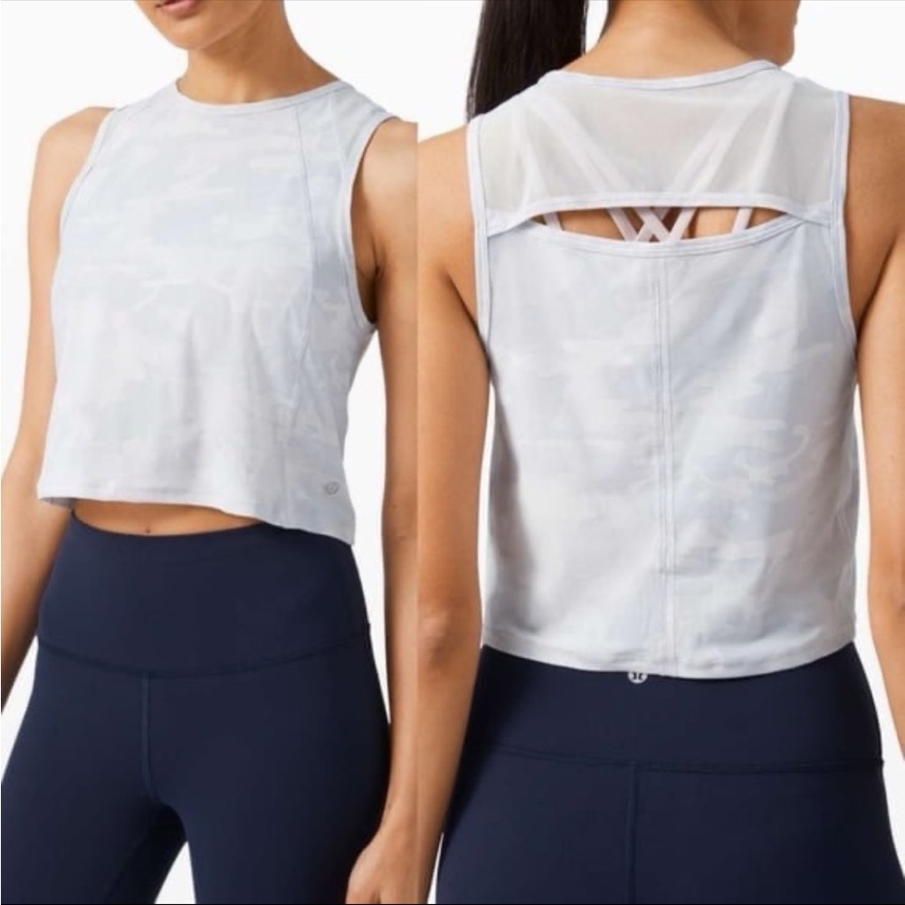Lululemon White Camo Sleeveless Top